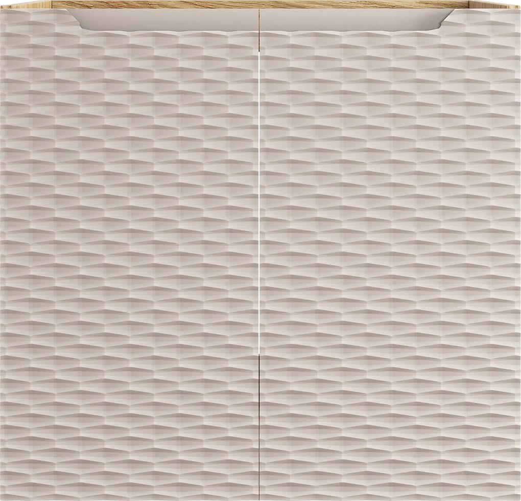 Comad Kúpeľňová skrinka pod umývadlo Ocean Beige 60 béžová/dub olejovaný