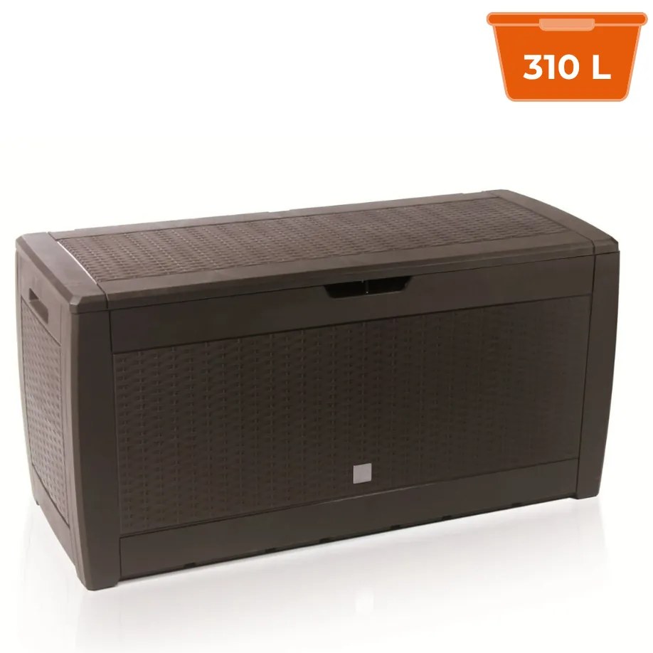 Odkladací box RATO, 310L, 119x48x60cm, hnedá Prosperplast