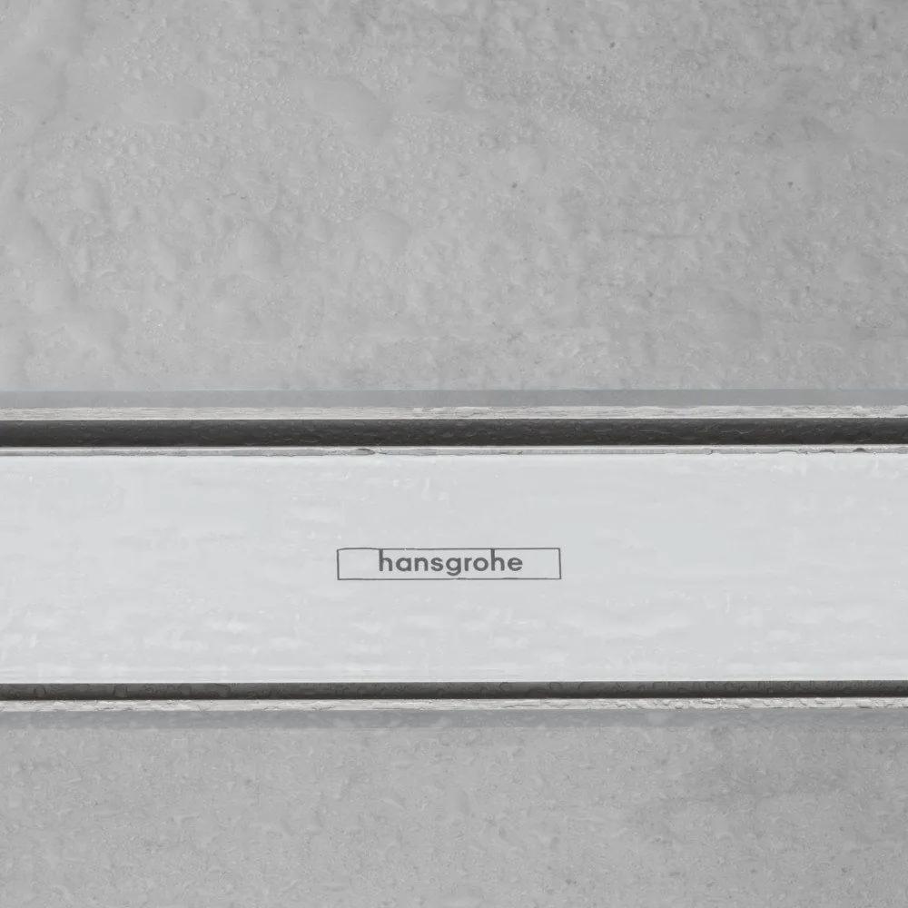 HANSGROHE RainDrain Match vrchná sada sprchového žľabu 80 cm, s výškovo nastaviteľným rámom, biela, 56038450