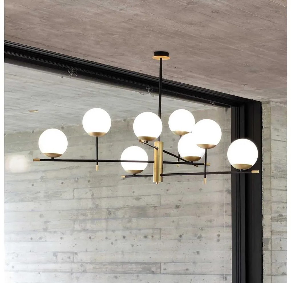 Ideal Lux - Luster na tyči GOURMET 9xE14/28W/230V pr. 131,5 cm zlatá