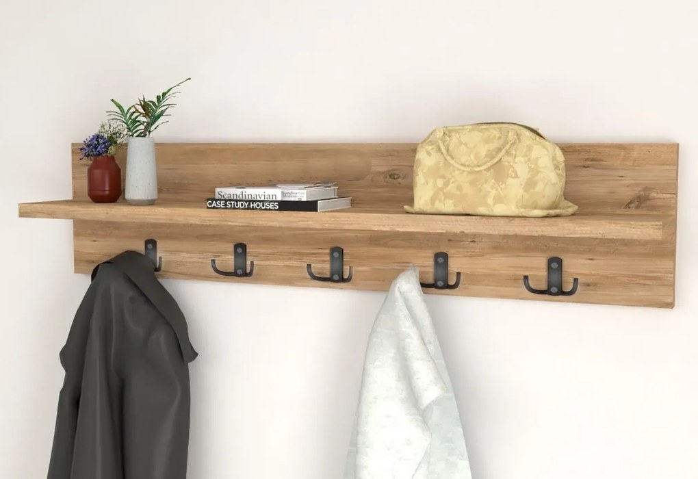 Nástenný vešiak VIRTON, borovica