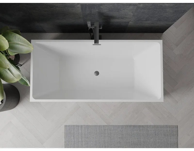 Mexen Nita, voľne stojaca vaňa 170 x 80 cm, biela, brúsený grafit prepad, 52091708000-95