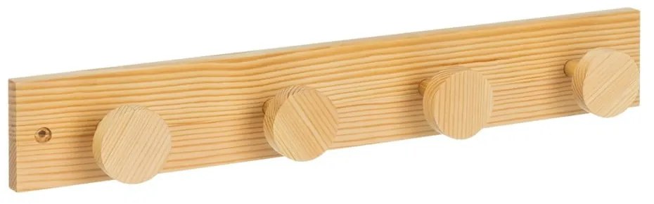 Nástenný vešiak z borovicového dreva v prírodnej farbe 40 cm Anillos – Casa Selección