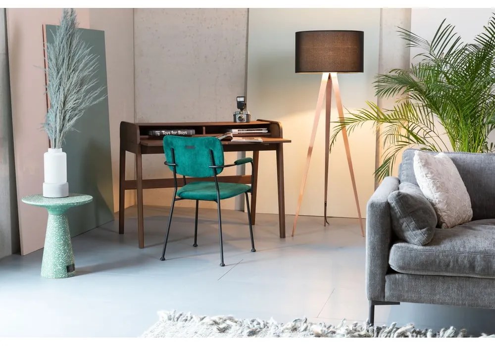 Hnedý písací stôl s výsuvnou doskou Zuiver Barbier