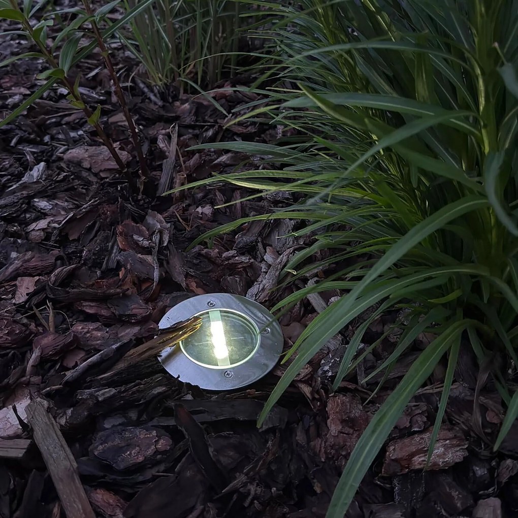 Bluegarden Toolight, LED solárna lampa 4,5cm 1ks P60049, strieborná, OGR-05684