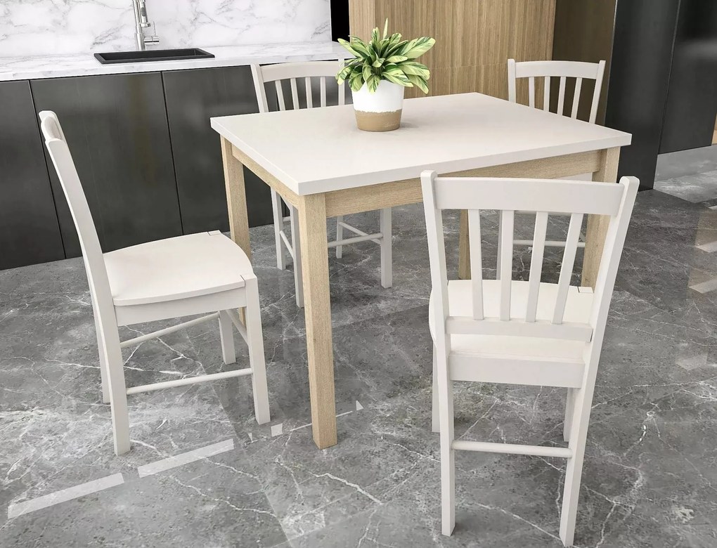 Jedálenský stôl Adam 80 cm kašmír/dub cremona torro