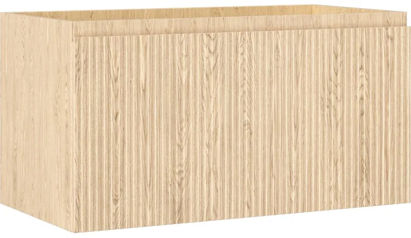 Mexen Rivel, kúpeľňová skrinka 90 cm, 1 zásuvka, drážkovaná, dub, 91A20-09047-1-BF81
