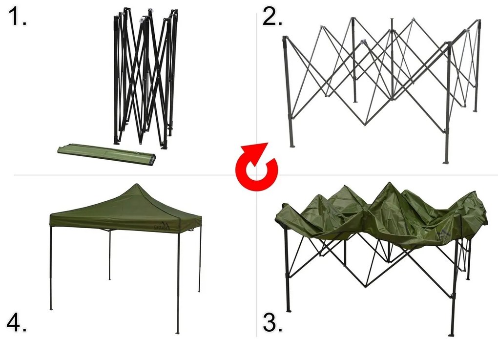 Cattara Nůžkový párty stan Waterproof, 3 x 3 m