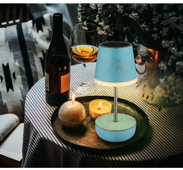 Globo 36638B - LED Solárna lampa 10xLED/0,06W/3V IP44 modrá