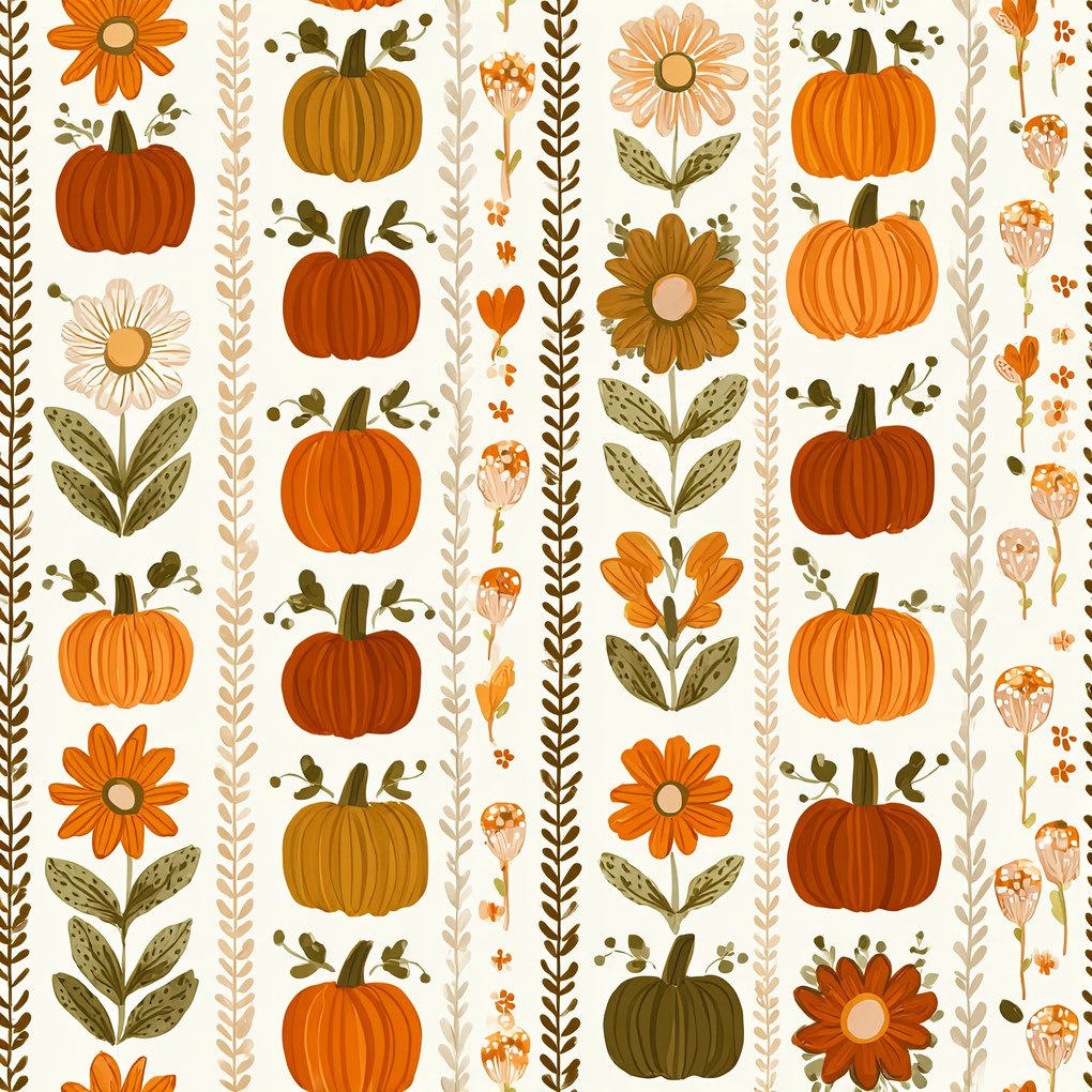 Flanelová obliečka na vankúš PUMPKIN LINES 45x45 cm, farebný
