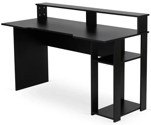 Herný počítačový stôl Mamba z MDF čierny 136cm