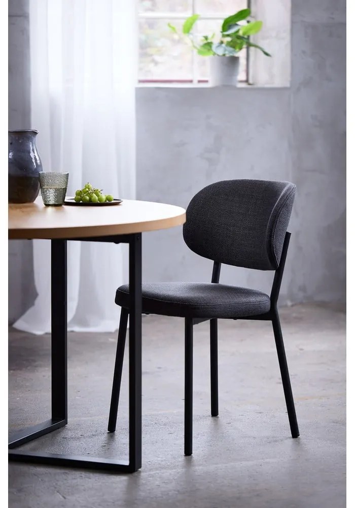 Tmavosivá jedálenská stolička Fowler – Unique Furniture