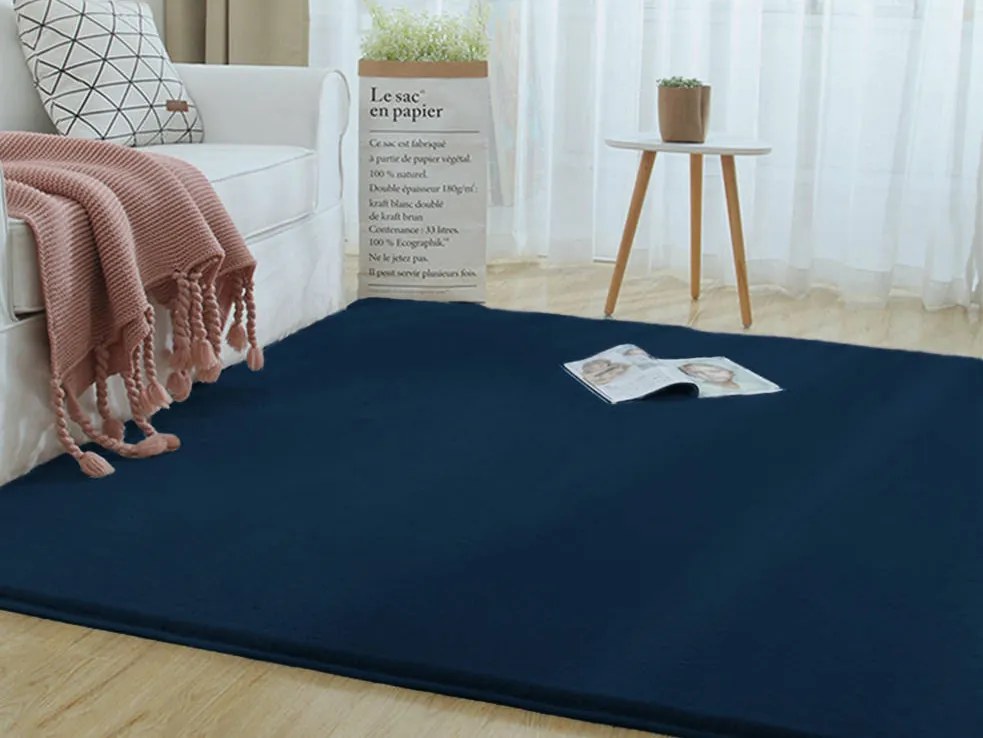 TZ Tmavomodrý obdĺžnikový koberec Rabbit Rozmer: 160x220 cm