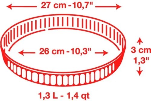 Sklenená zapékacia forma na koláč OCUISINE 27cm, borosilikát