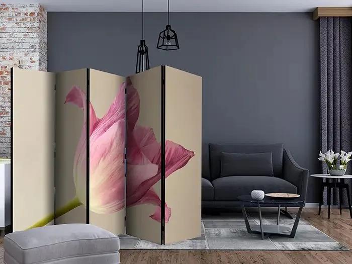 Paraván - Pink tulip II [Room Dividers] Veľkosť: 225x172, Verzia: Obojstranný