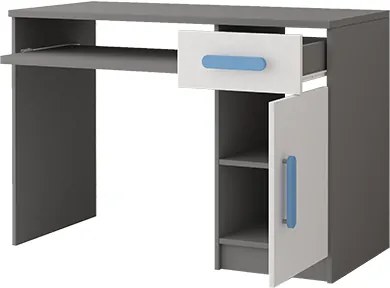 Písací stôl SCOUT - šedý/biely (viac variant)