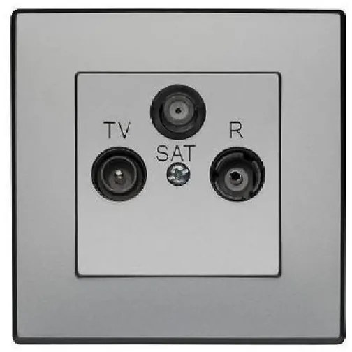 GPA-LS Koncová R-TV anténna zásuvka strieborná metalíza