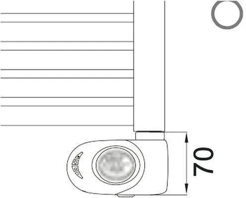 Kúpeľňový radiátor Cordivari Vima 123,8x50 cm chróm elektrický
