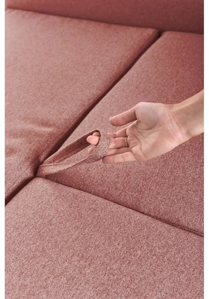 Ružová variabilná rozkladacia rohová pohovka Bonami Selection Pop