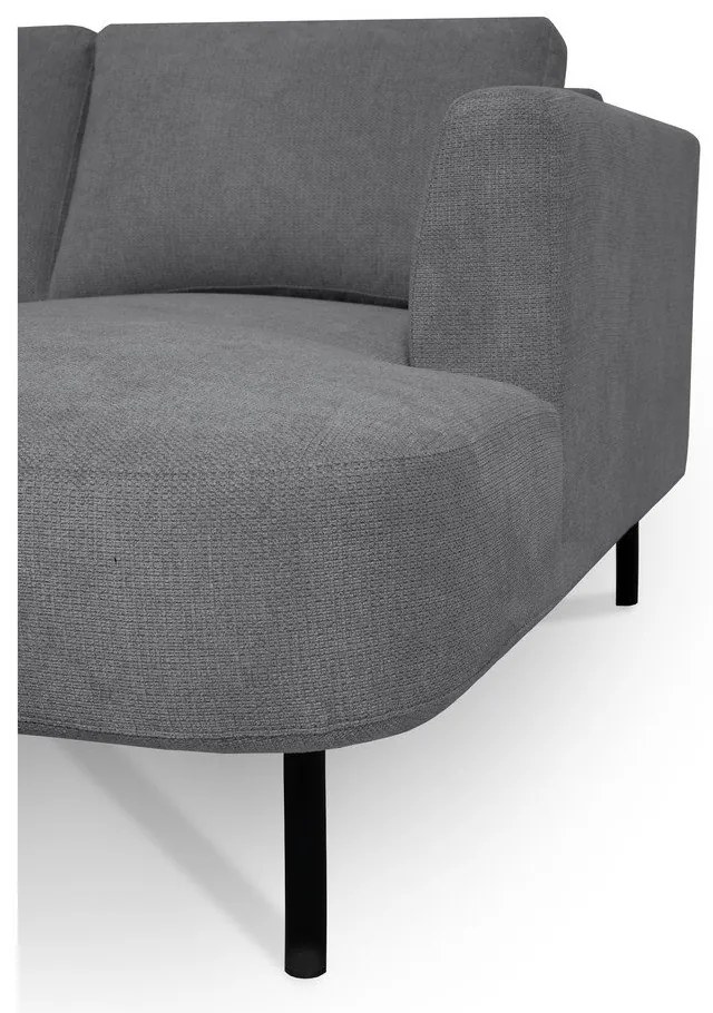 Tmavosivá rohová pohovka (ľavý roh/do "U") Hero – Scandic