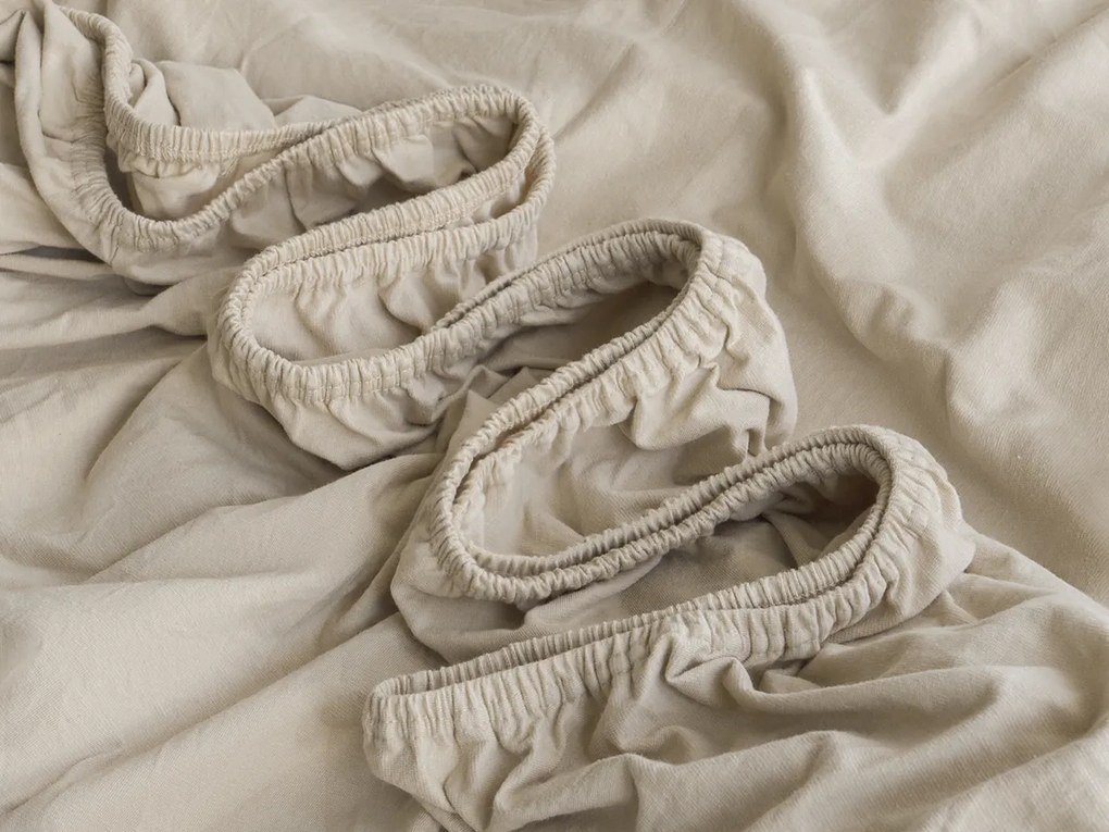 XPOSE® Jersey plachta Exclusive - biela káva 120x200 cm