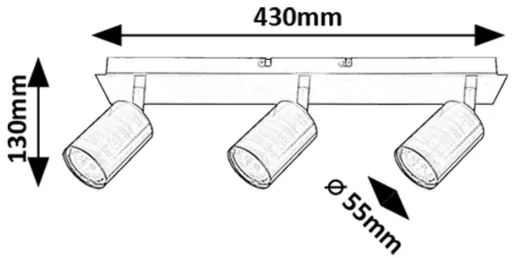 Rabalux 73073 - Bodové svietidlo GERHARD 3xGU10/15W/230V