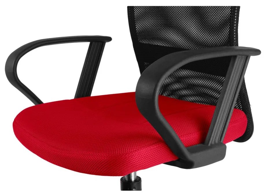 Detská stolička Neoseat MONKEY s podnožou — látka, čierna / červená