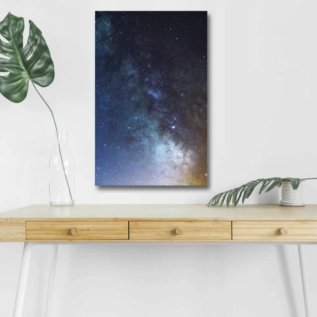 Obraz s LED osvetlením NEBO POSIATE HVIEZDAMI 45 x 70 cm