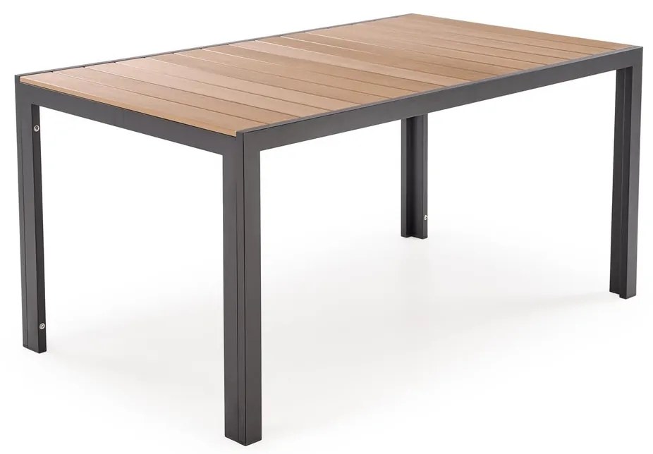 Záhradný stôl Fierro 150 cm hnedý/čierny