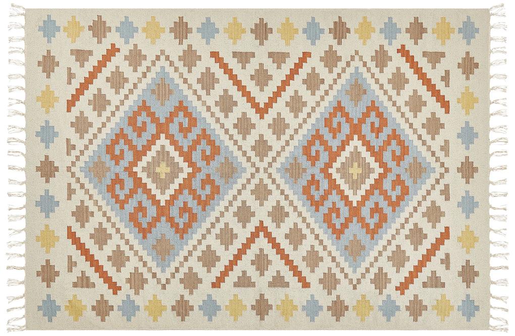 Bavlnený kelímový koberec 160 x 230 cm viacfarebný ATAN Beliani