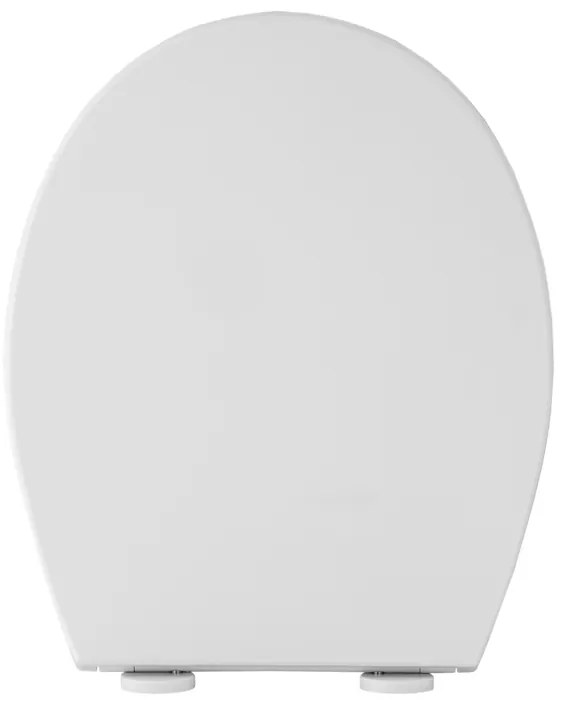 Gamma Porto, toaletné WC sedátko 445x370mm z polypropylénu s pomalým zatváraním, biela, GMA-PORTO
