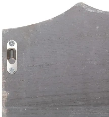 vidaXL Nástenný vešiak sivý 50x10x23 cm drevený-