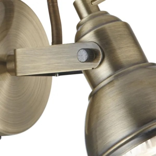 Searchlight 1541AB - Nástenné bodové svietidlo FOCUS 1xGU10/50W/230V mosadz