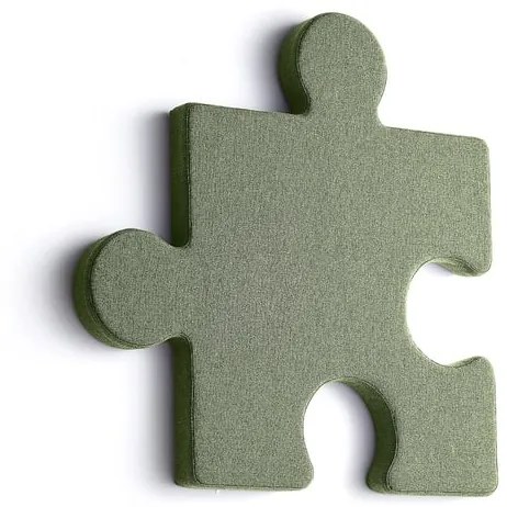 Akustický panel POLY, puzzle, 700x700x50 mm, nástenný, zelená