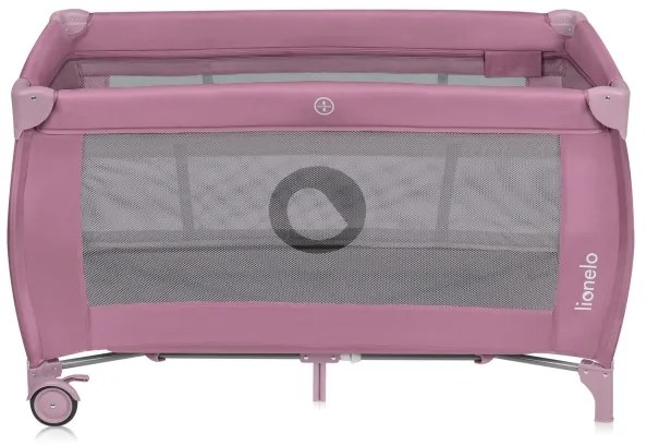 Lionelo - Cestovná postieľka STEFI PLUS Ružová magnólia