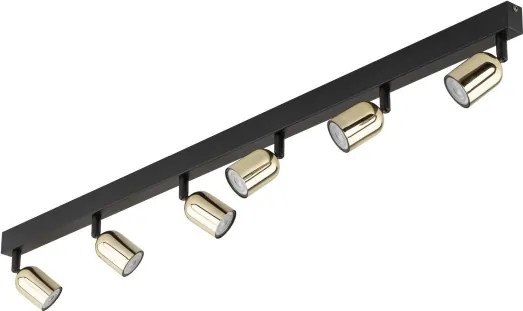 LED Bodové svietidlo TOP 6xGU10/10W/230V čierna/zlatá