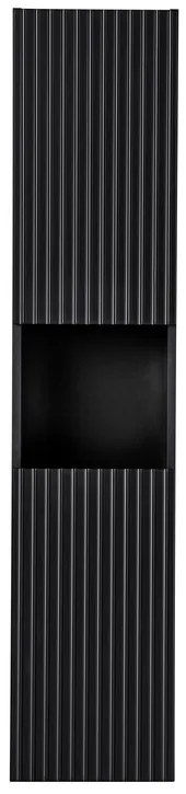 Kúpeľňová zostava Nova Black 80 cm s umývadlom, doskou a skrinkami čierna/dub evoke