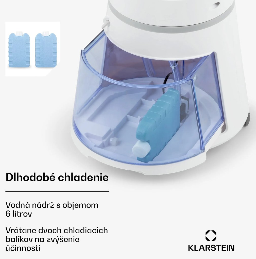 Klarstein Skyscraper Ice Smart, 4-v-1 ochladzovač vzduchu, ventilátor, 210m³/h, WiFi, diaľkové ovládanie