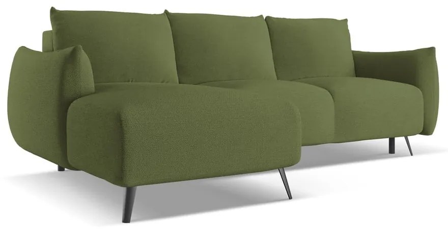 Zelená rohová pohovka (ľavý roh) Malie – Makamii