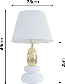 Stolová lampa 70018 Zen White Gold - Komfort-nábytok