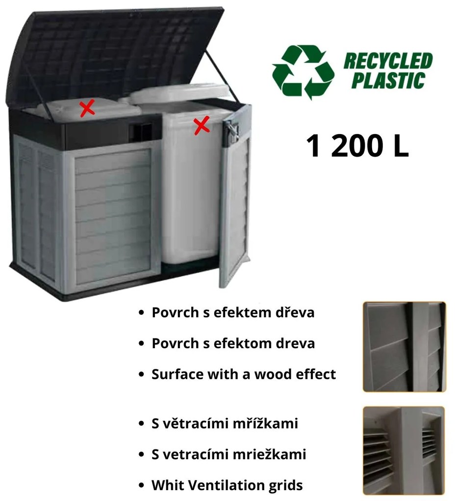 ARTPLAST Plastová skriňa Garden Shed nízka 1460x870x1190 mm