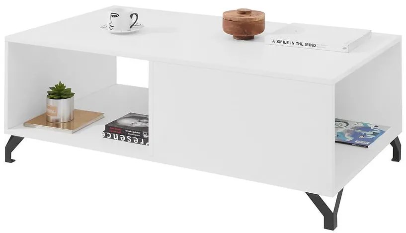 Konferenčný stolík Bergen Be10 Biely Lux/Biely lesk