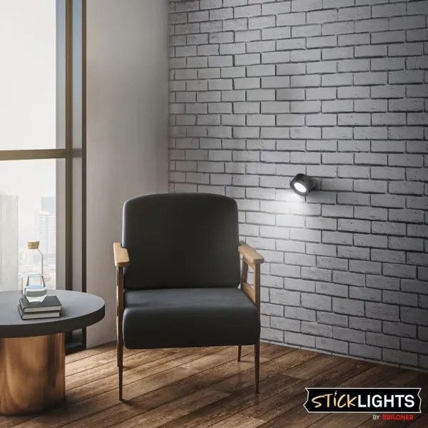Briloner 3896015 - LED stmievateľné nabíjateľné nástenné svietidlo TARI LED/1,6W/5V 1500 mAh čierne