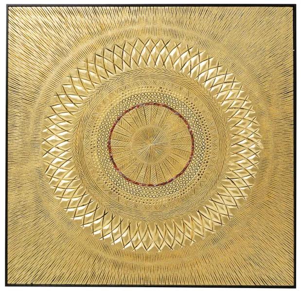 Circle II obraz zlatý 120x120cm