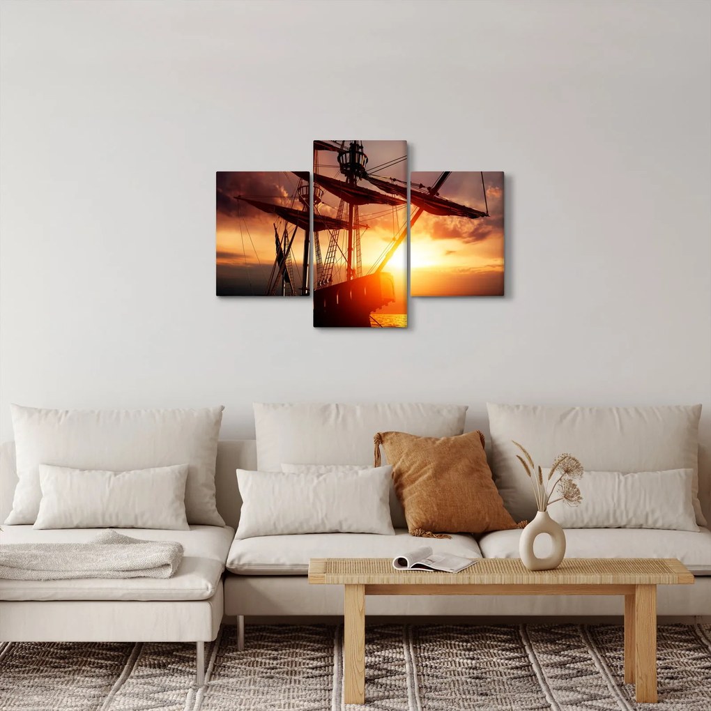Obraz - Staroveká pirátska loď (90x60 cm)