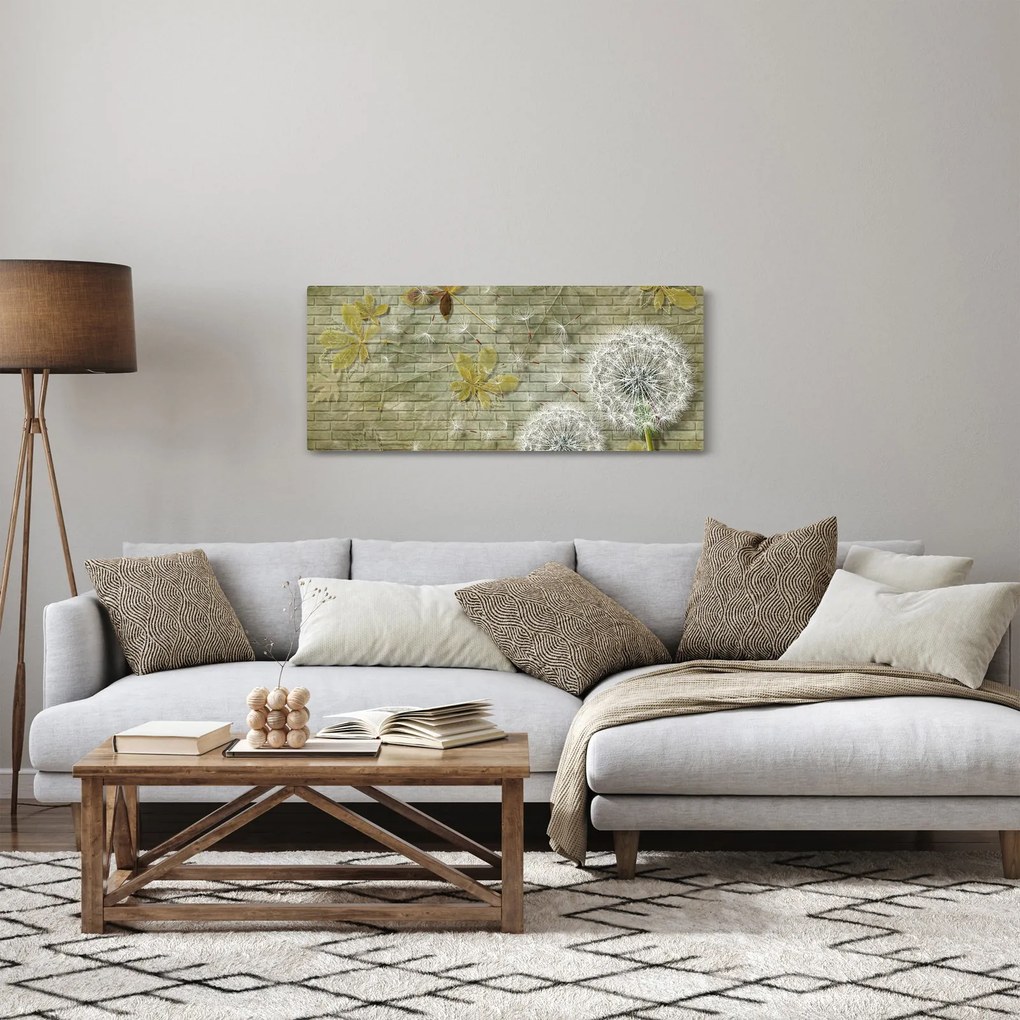 Obraz - Púpavy unášané vetrom (120x50 cm)