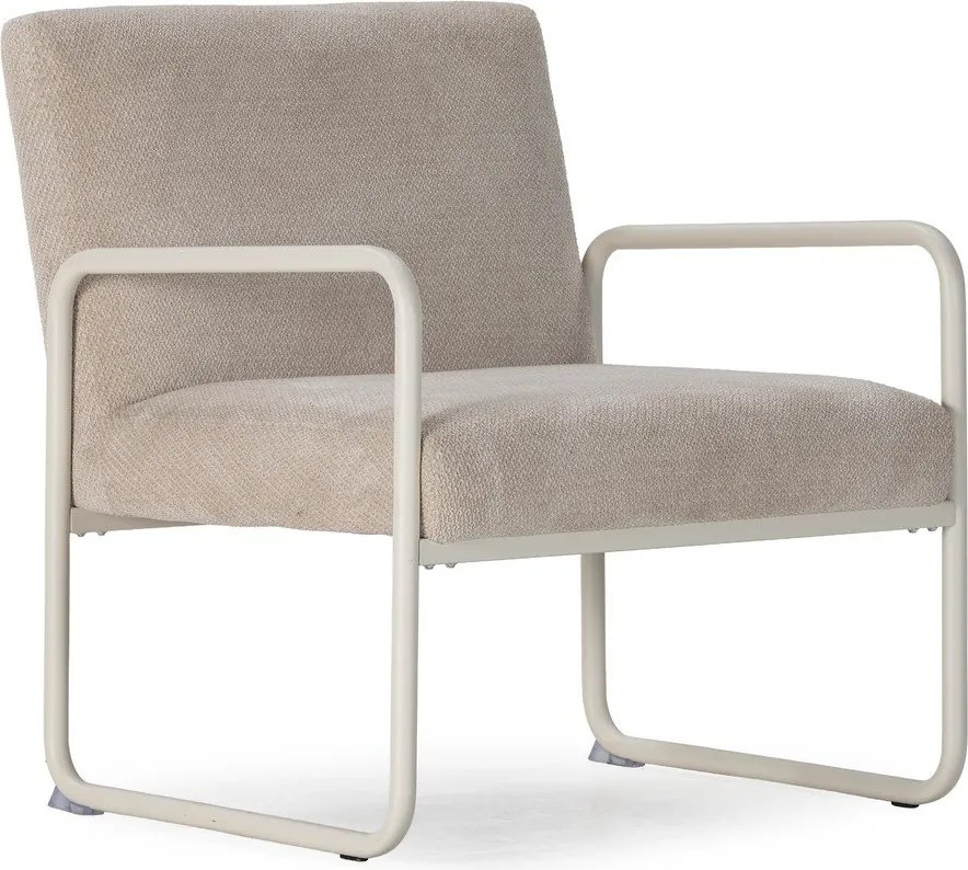 Béžové ženilkové kreslo Vince – MOME