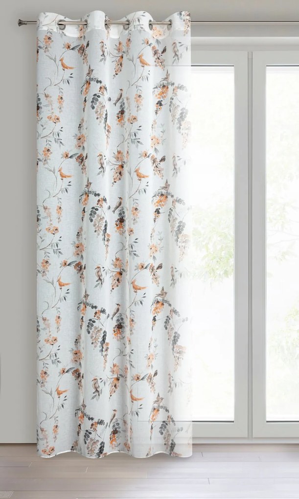 ZÁVES NA KRÚŽKOCH RIKI 140X250 CM KVETY