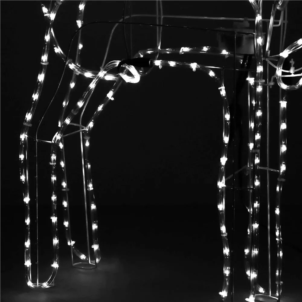 Záhradný sob s pohyblivou hlavou LED 115 cm SPRINGOS CL1227