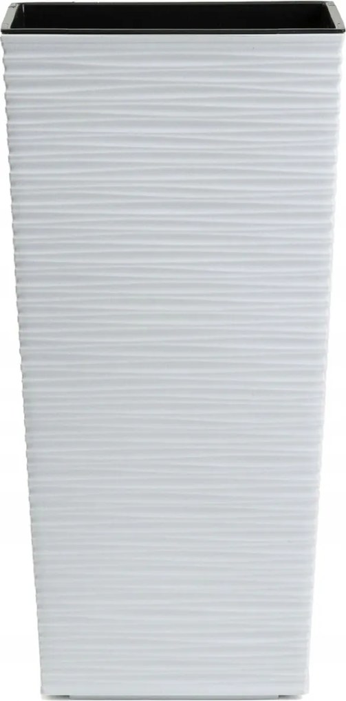 Sada 2 ks květináčů Porto Riflo 75x39,6/67,7x35 cm bílá